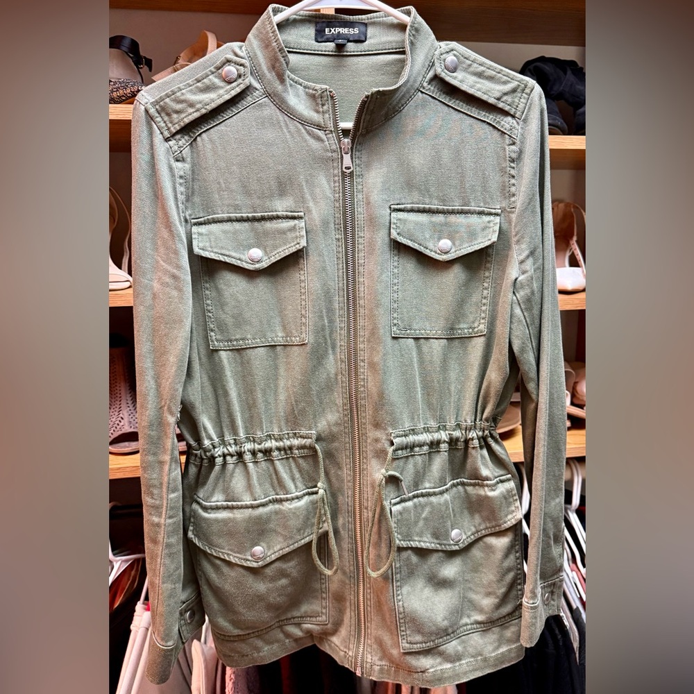 Express Sage Utility Jacket for Women